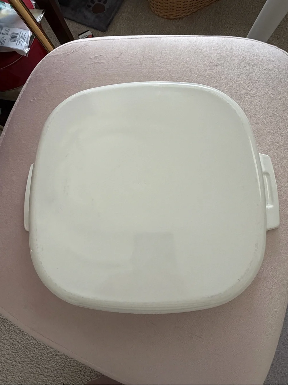 Corningware White Rectangular Baking Dish with Fruit & Herb Border